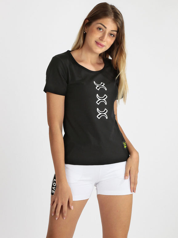 Millennium T-shirt manica corta donna T-Shirt e Top donna Nero taglia M