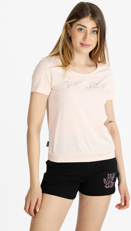 Freddy T-shirt sportiva donna con scritta T-Shirt e Top donna Rosa taglia XL