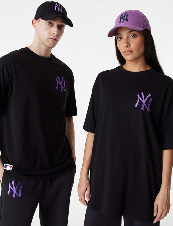 New Era T-shirt unisex manica corta con logo T-Shirt e Top unisex Nero taglia M