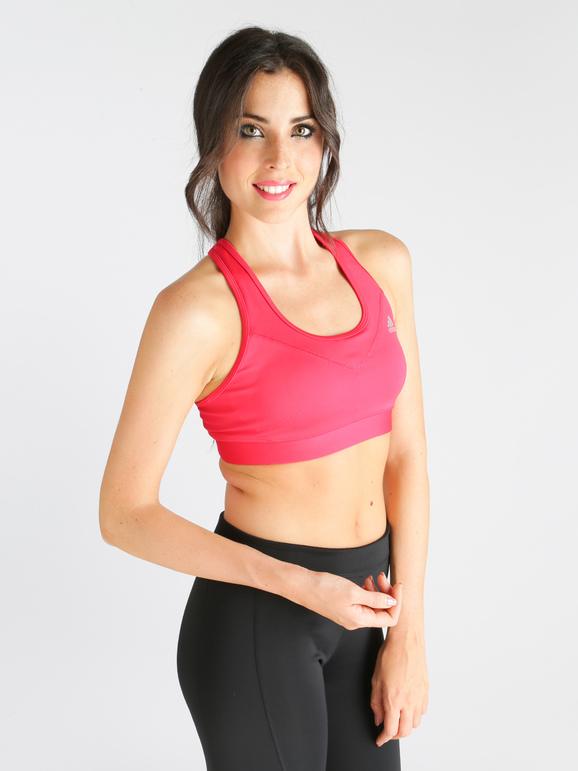 Adidas Top corto techfit Reggiseni donna Rosso taglia L