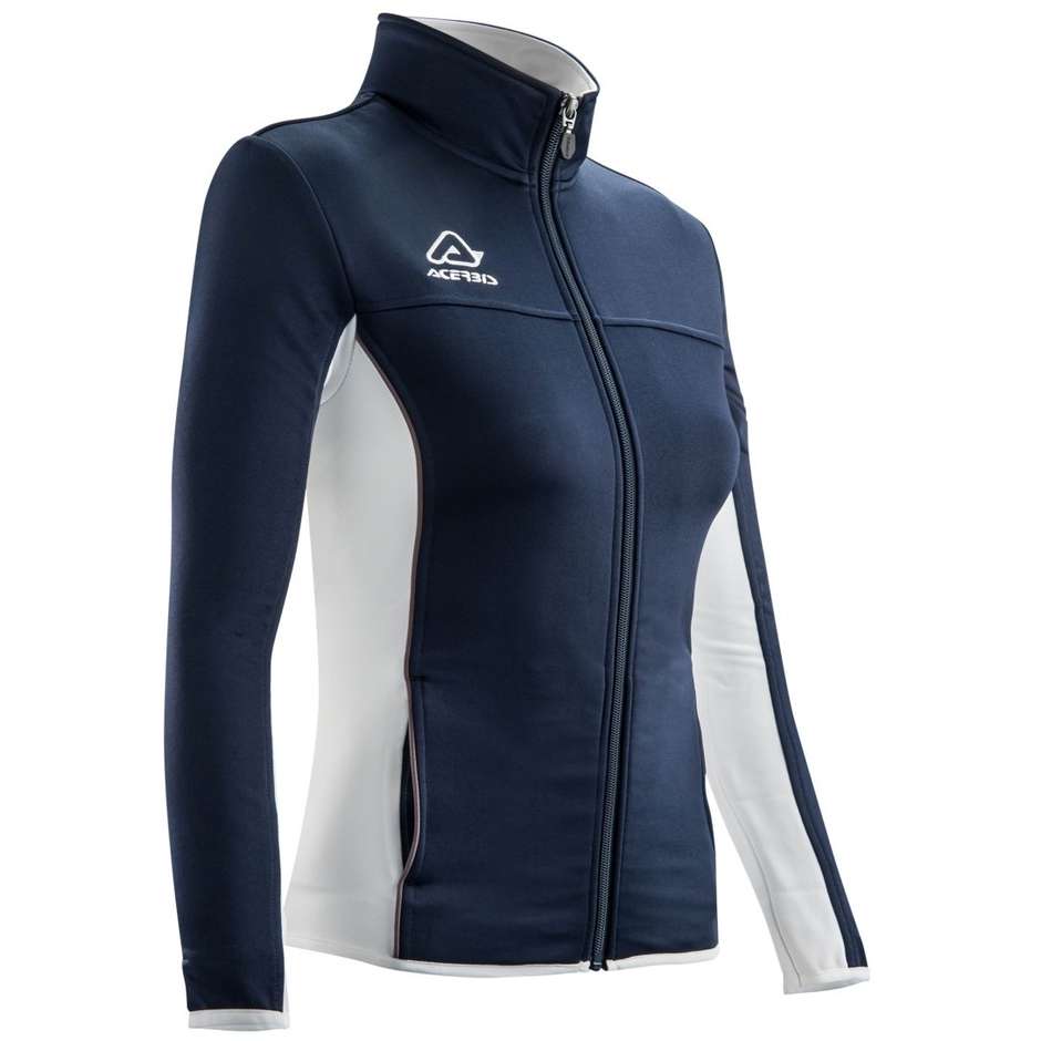 Giacca Tuta Donna Sportiva Acerbis BELATRIX Blu Bianco taglia L