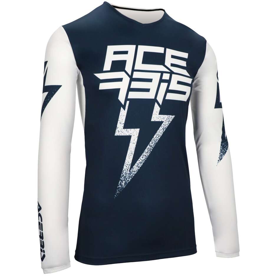 Maglia da Motocross Enduro ACERBIS X-FLEX BLIZZARD Blu Bianc taglia 3X