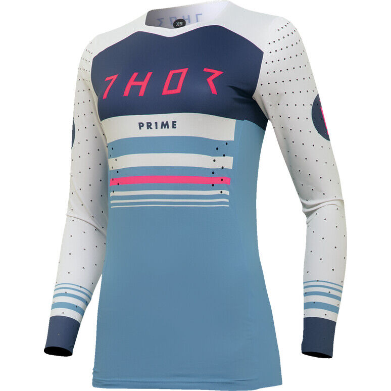 Maglia Moto Cross Enduro Da Donna THOR PRIME BLAZE Blu Accia taglia M