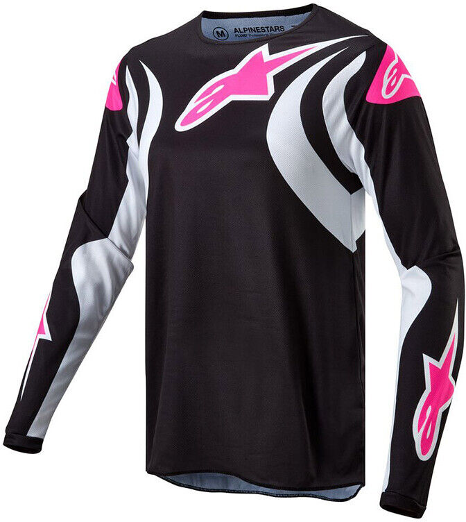 Maglia Moto Donna Cross Enduro Alpinestars STELLA FLUID Nero taglia S