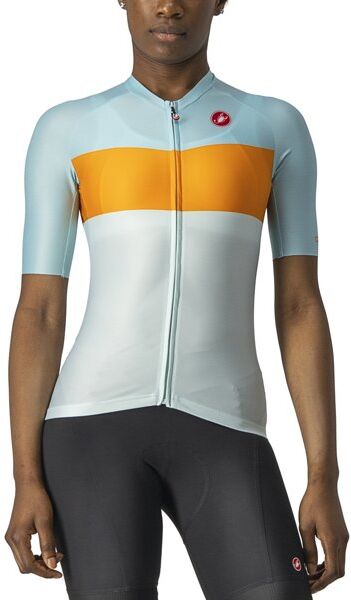 Castelli Aero Pro W - maglia ciclismo - donna LIGHT ACQUA/POP ORANGE-SKYLIGH M