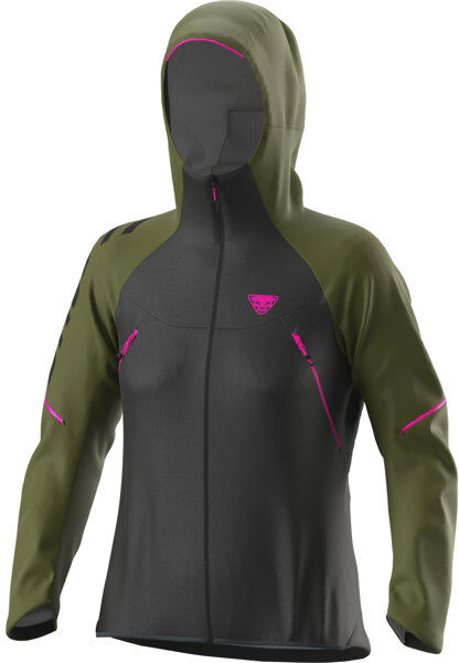 Dynafit Ride 3L W Jkt - giacca hardshell - donna Black/Dark Green/Pink XS