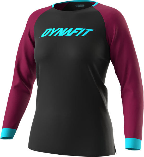 Dynafit Ride L/S W - maglia a maniche lunghe - donna Black/Dark Pink/Light Blue S