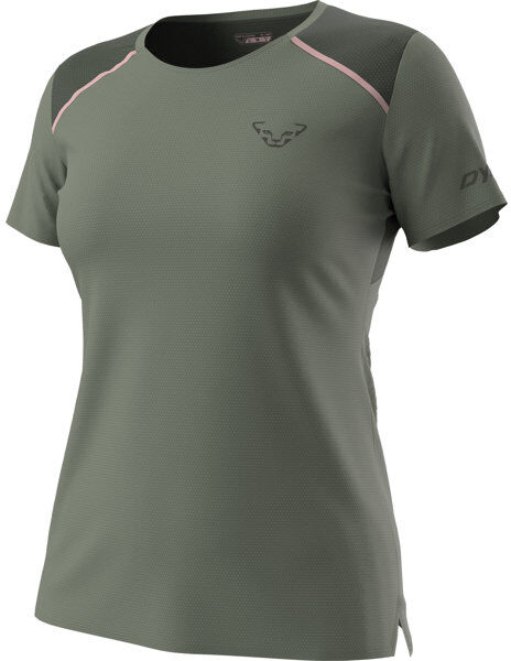 Dynafit Sky W - T-shirt trail running - donna Green/Light Pink XL