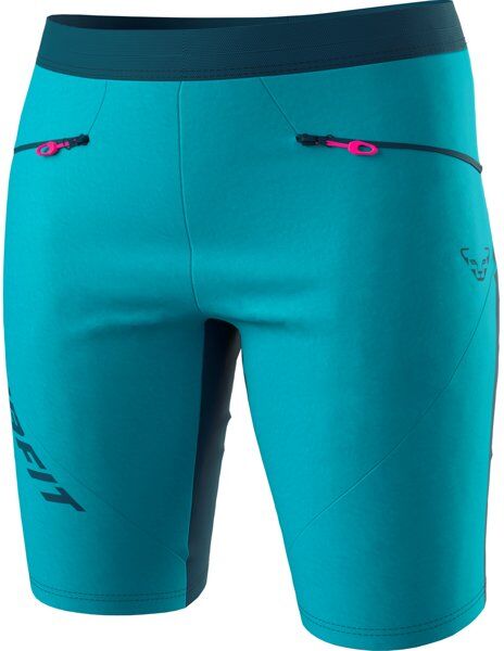 Dynafit Traverse Dst W- pantaloni corti alpinismo - donna Light Blue/Blue/Pink M