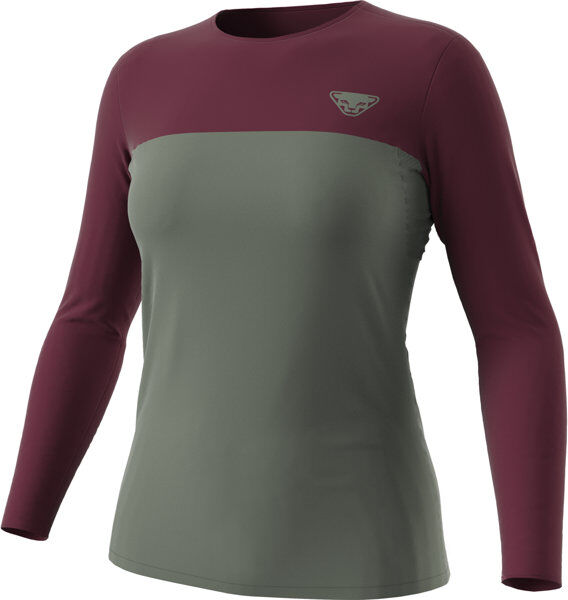 Dynafit Traverse S-Tech - maglia maniche lunghe - donna Green/Dark Red XS/S