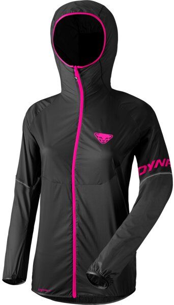 Dynafit Vertical Wind - giacca trail running con cappuccio - donna Black/Pink I44 D38