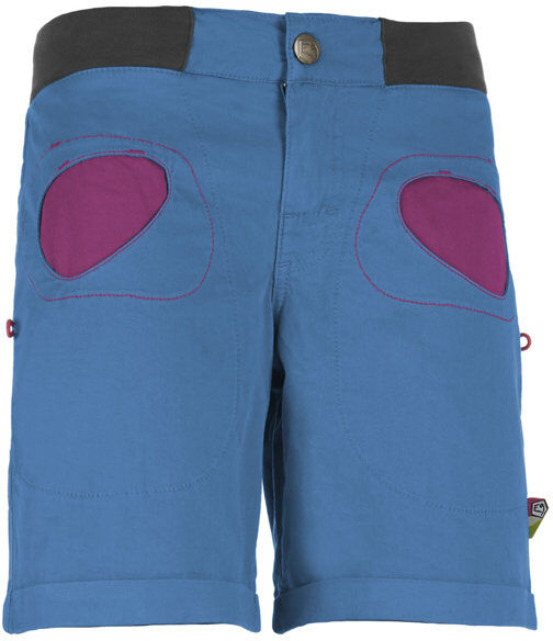 E9 Onda - pantaloni corti arrampicata - donna Light Blue/Pink S