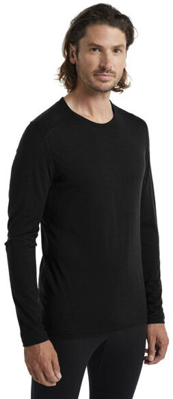 Icebreaker Merino 200 Oasis LS Crewe - maglietta tecnica a maniche lunghe - uomo Black M