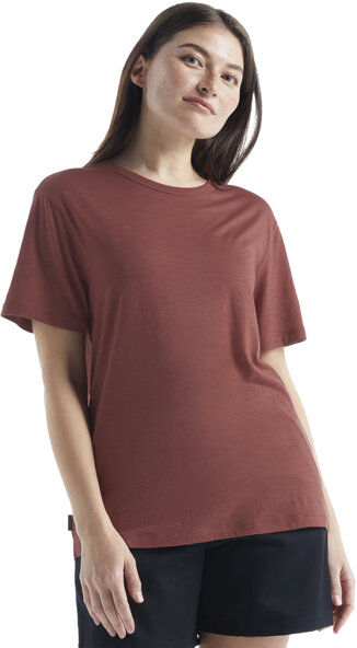 Icebreaker Merino Granary SS Grape - T-shirt - donna Red L