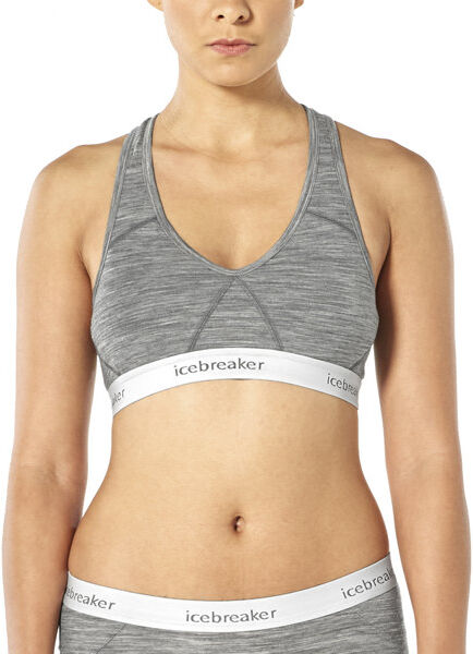 Icebreaker Merino Sprite Racerback - reggiseno sportivo basso sostegno - donna Grey XS