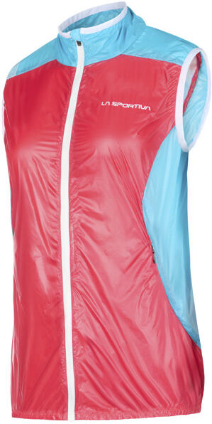 La Sportiva Briza Windbreaker W - gilet trail running - donna Red/Light Blue M