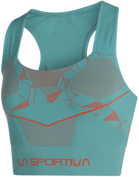 La Sportiva Focus II W - reggiseno sportivo basso sostegno - donna Green/Orange XS