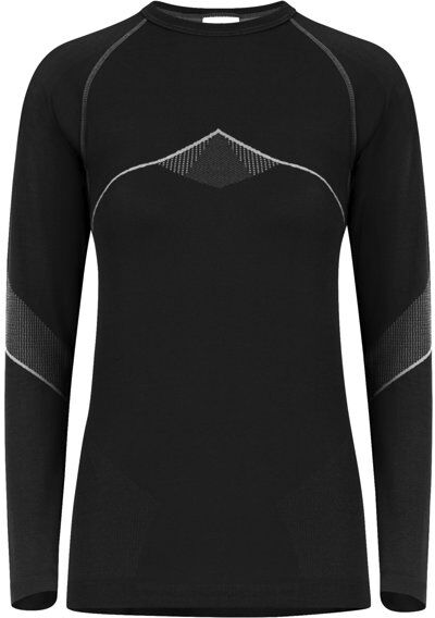 Meru Aniak LS - maglia tecnico a maniche lunghe - Donna Black/Grey XL