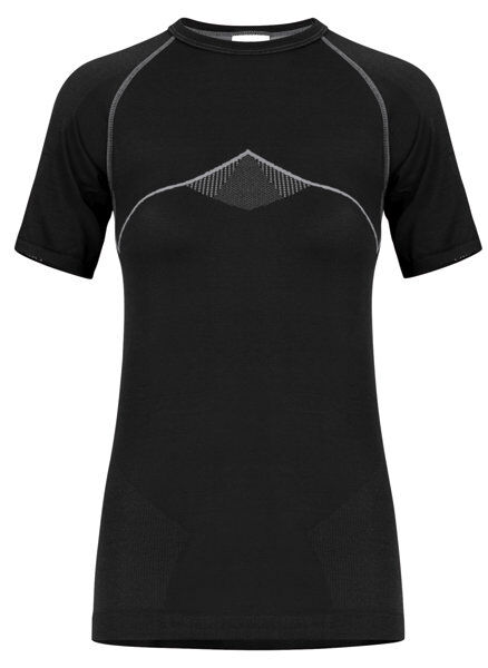 Meru Aniak SS - maglietta tecnica - donna Black/Grey L