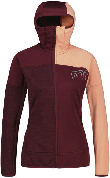 Meru Busselton Hoodie W - felpa in pile - donna Dark Red/Orange S