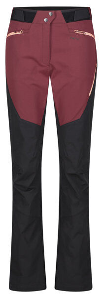 Meru Grafton W - pantaloni softshell - donna Black/Dark Red L