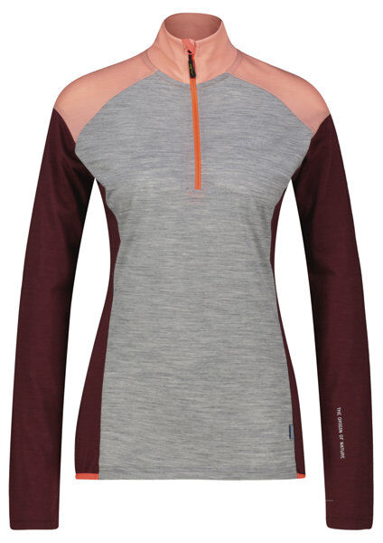 Meru Vordingborg W - felpa in pile - donna Grey/Dark Red/Orange I40 D34