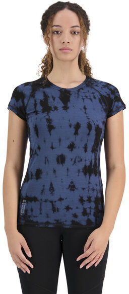 Mons Royale Bella Tech Tee AOP - maglietta tecnica - donna Blue/Black XS