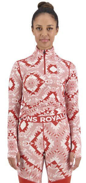 Mons Royale Cascade 200 1/4 Zip - maglietta tecnica - donna Red S