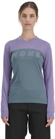 Mons Royale Redwood Enduro VLS - maglia MTB a maniche lunghe - donna Violet/Green M