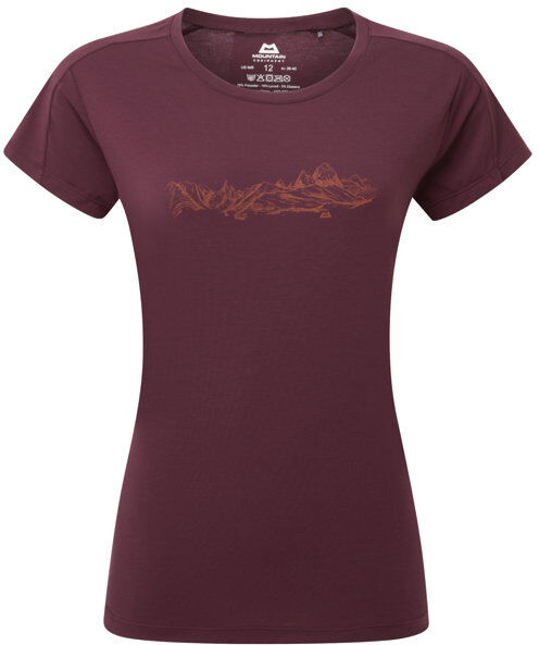 Mountain Equipment Headpoint Skyline W - T-shirt - donna Dark Red 14