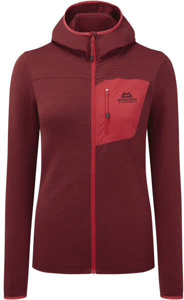 Mountain Equipment Lumiko Hooded Wmns - felpa in pile - donna Dark Red 10 UK