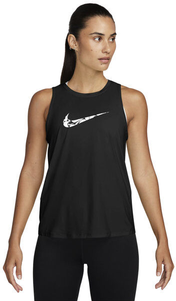 Nike Dri-FIT One Swoosh - top running - donna Black/White M