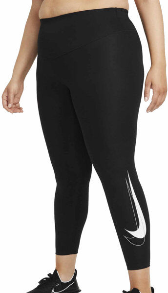 Nike Dri-FIT Swoosh Run 7/8 - pantaloni running - donna Black L