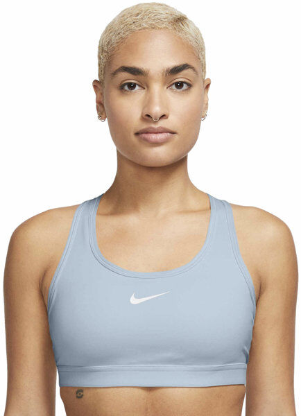 Nike Swoosh W - reggiseno sportivo medio sostegno - donna Light Blue M