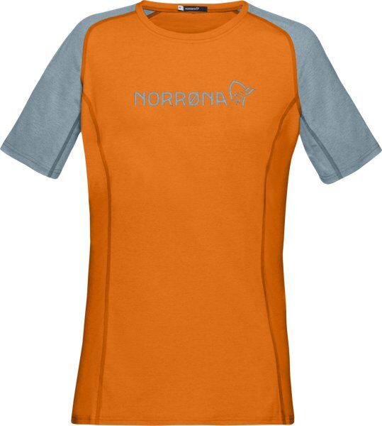 Norrona Fjora Equaliser Lightweight - t-shirt sport di montagna - donna Orange/Green M