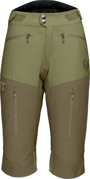 Norrona Fjora Flex 1 - pantaloni corti trekking - donna Green/Dark Green XS