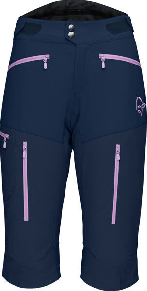 Norrona Fjora Flex 1 - pantaloni corti trekking - donna Blue/Pink S