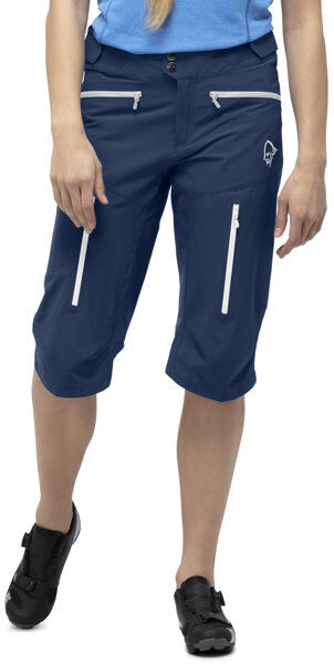 Norrona Fjora Flex 1 - pantaloni corti trekking - donna Blue/White XS