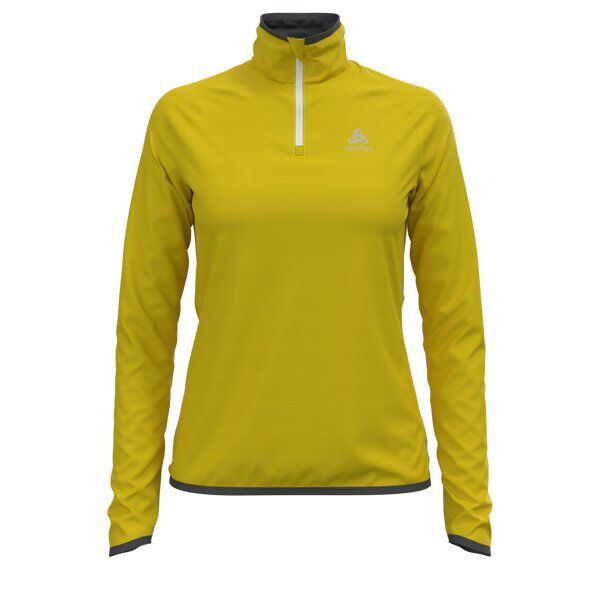 Odlo Carve Ceramiwarm Midlayer 1/2 Zip - felpa in pile 1/2 zip - donna Yellow XS