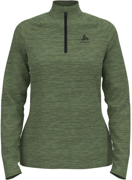 Odlo Essentials Ceramiwarm 1/2 Zip W - felpa in pile - donna Green XS