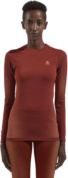 Odlo Performance Warm Eco Baselayer - maglietta tecnica - donna Brown XS