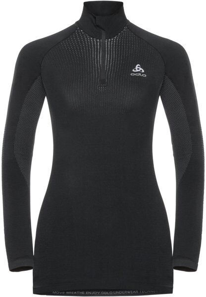 Odlo Performance Warm Turtlen - maglietta tecnica - donna Black M