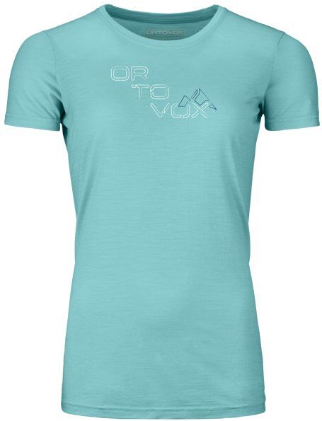 Ortovox 185 Merino Tangram Logo Ts W - maglietta tecnica - donna Light Blue S