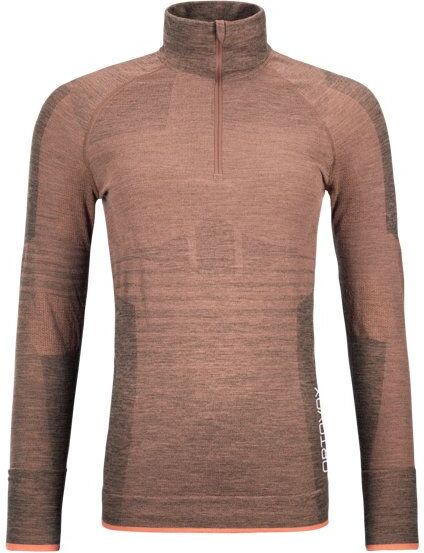 Ortovox Competition Zip Neck W - maglietta tecnica maniche lunghe - donna Light Orange XS