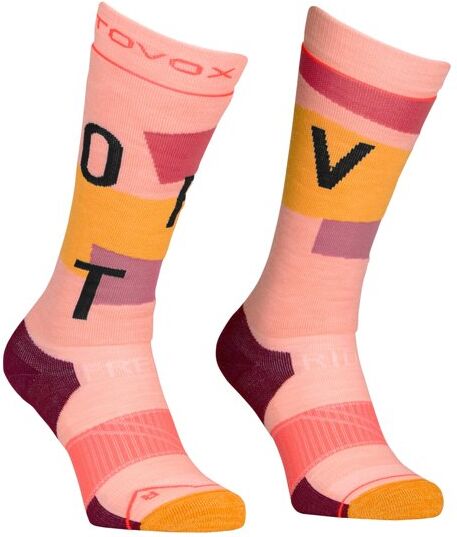 Ortovox Freeride Long - calze da sci - donna Pink/Orange 35/38