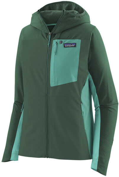 Patagonia R1 CrossStrata Hoody W - giacca softshell - donna Dark Green M