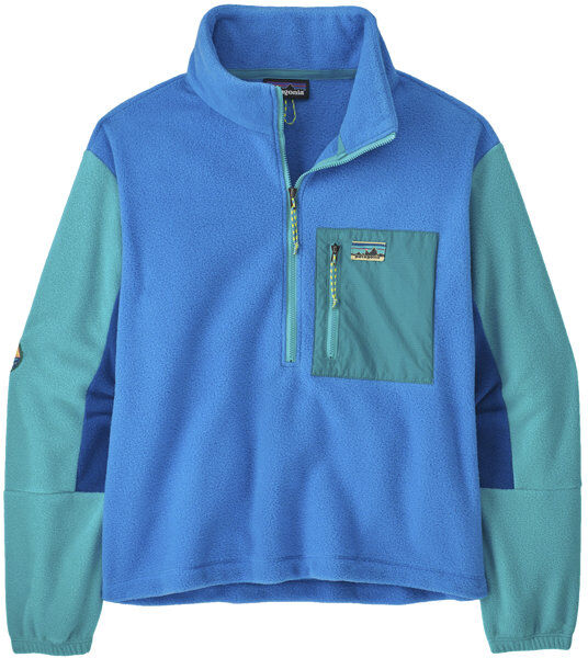 Patagonia Microdini 1/2 Zip P/O W - felpa in pile - donna Light Blue/Green XS