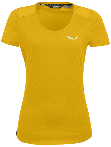Salewa W Alpine Hemp Graphic S/S - T-shirt - donna Yellow/White I42 D36