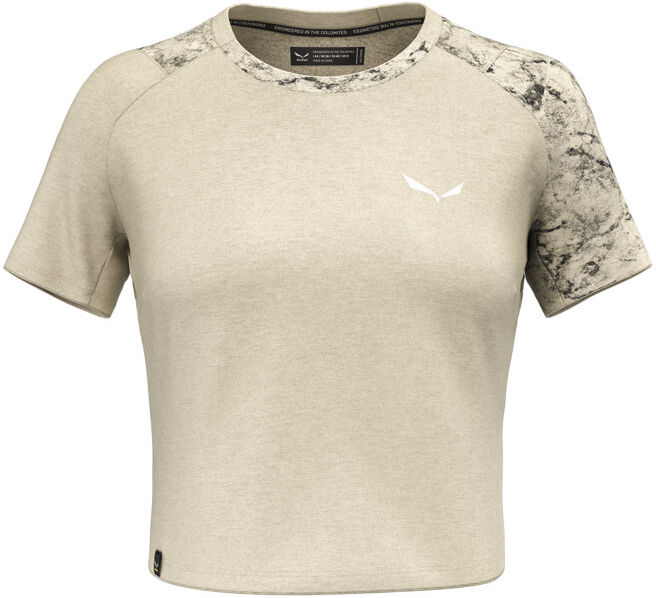 Salewa Lavaredo Hemp Crop W - T-shirt - donna Beige/Black I46 D40