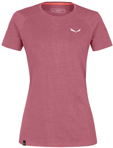 Salewa Puez Dolomites Hemp W - T-shirt - donna Dark Pink/White I40 D34